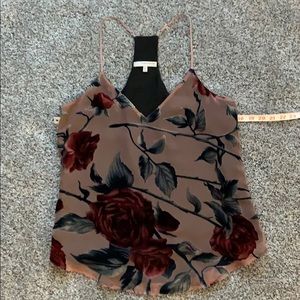 Lavender Brown Rosangela Velvet Burnout cami Small